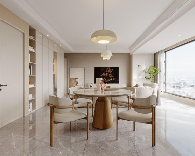 现代餐厅3D模型下载